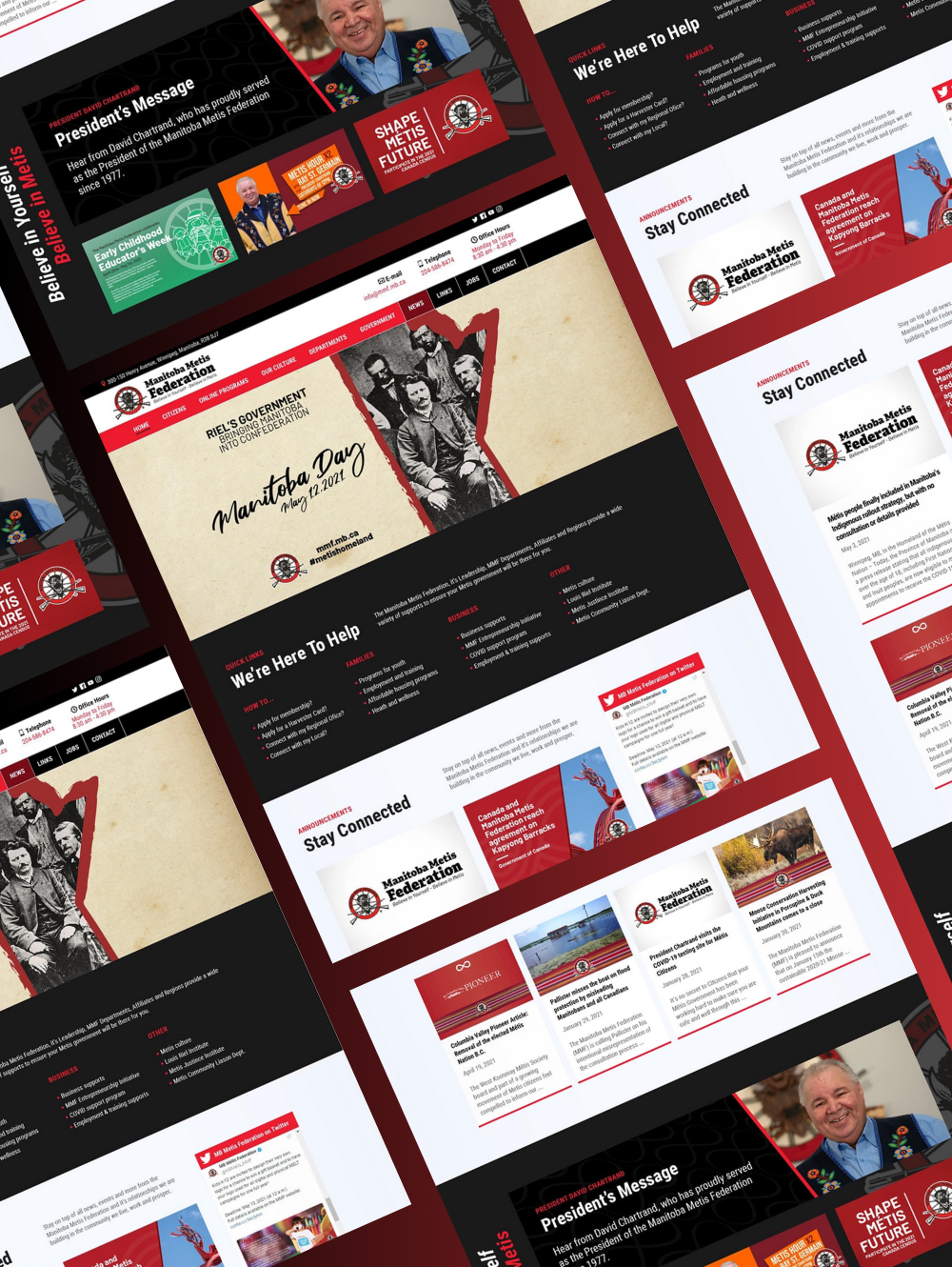 MMF Manitoba Metis Federation Indigenous web design